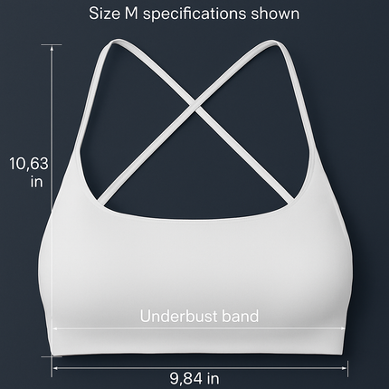 Cross Back Padded Sports Bra with Removable Pads