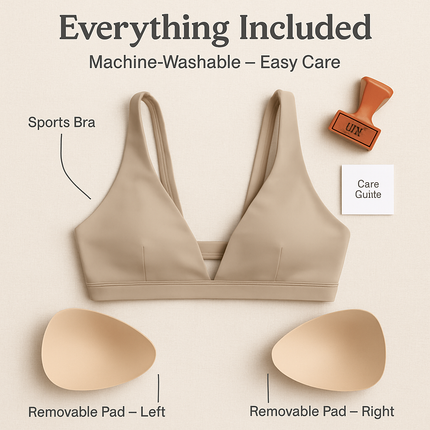 Women Deep V-Neck Sports Bra for Gym - Low-Impact Comfort