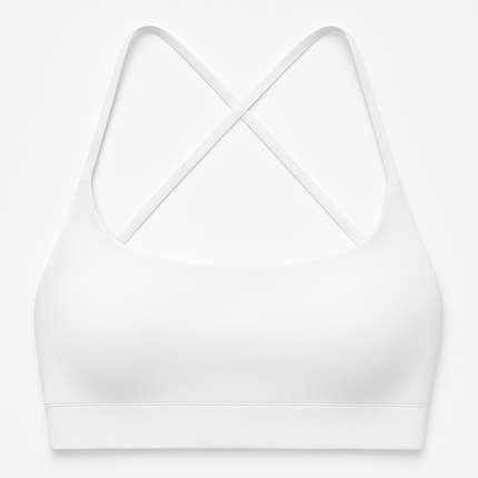 Cross Back Padded Sports Bra with Removable Pads