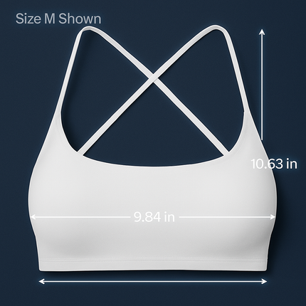 Cross Back Padded Sports Bra with Removable Pads