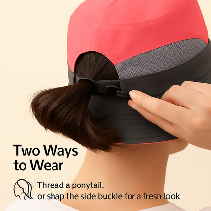 Women's Summer Sun Bucket Hat with Foldable Wide Brim