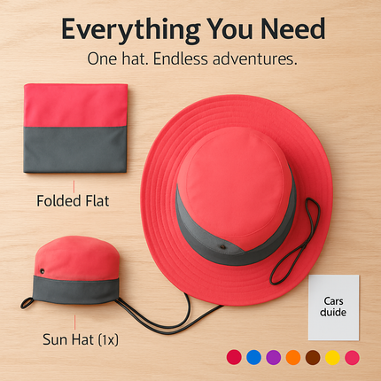 Women's Summer Sun Bucket Hat with Foldable Wide Brim