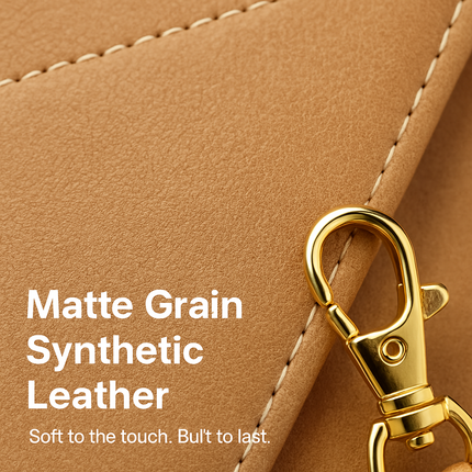 Leather Clutch Wallet with Card Slots and Phone Pocket
