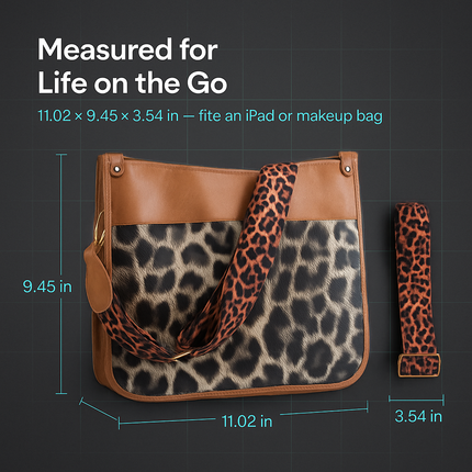 Leather Crossbody Bag with Adjustable Guitar Strap