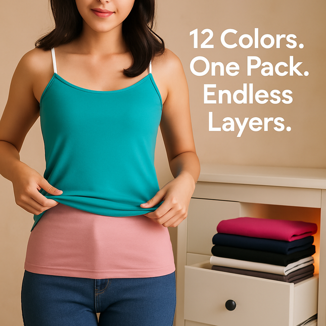 12 PCS Women\'s Camisole Tank Tops in A Pack