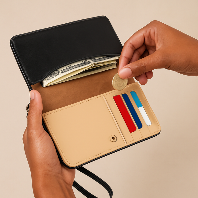 Wristlet Wallet for Women PU Leather Everyday