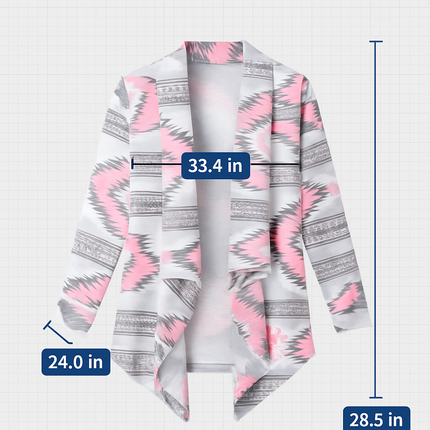 Women Open Front Cardigan Long Sleeve Shawl Neck Breathable Cardigan Well Collection w/ T-Shirt Tank Jeans Leggings