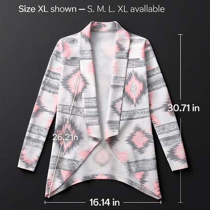 Women Open Front Cardigan Long Sleeve Shawl Neck Breathable Cardigan Well Collection w/ T-Shirt Tank Jeans Leggings