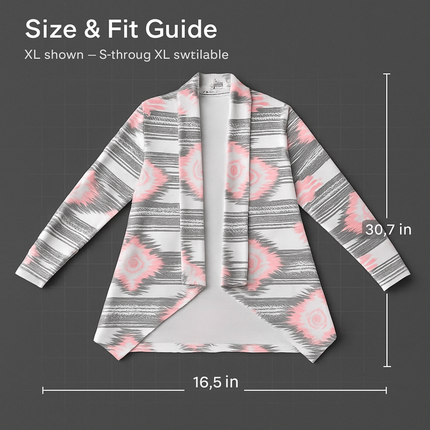 Women Open Front Cardigan Long Sleeve Shawl Neck Breathable Cardigan Well Collection w/ T-Shirt Tank Jeans Leggings