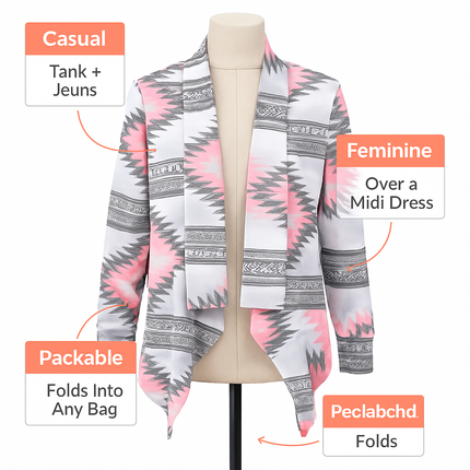 Women Open Front Cardigan Long Sleeve Shawl Neck Breathable Cardigan Well Collection w/ T-Shirt Tank Jeans Leggings