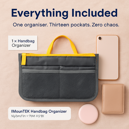 Handbag Organizer for Travel - Spacious Pockets