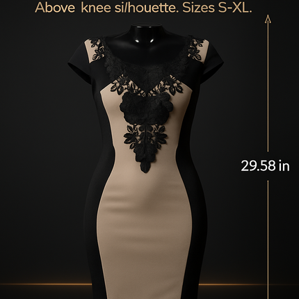 Evening Dress - Elegant Cocktail Nightwear for Evening