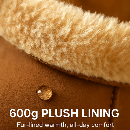 Snow Boots - Waterproof Faux Suede Mid-Calf with Warm Lining