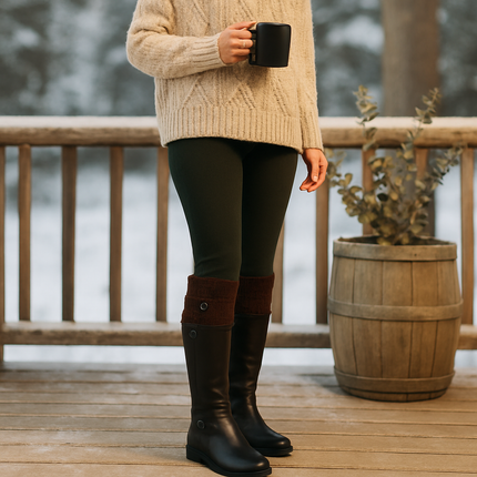 Women Winter Crochet Knit Leg Warmers