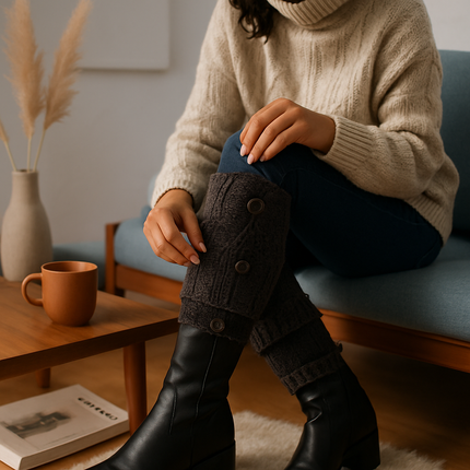 Women Winter Crochet Knit Leg Warmers