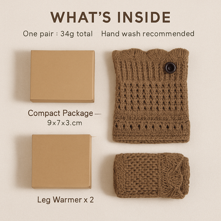 Women Winter Crochet Knit Leg Warmers