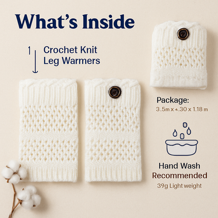 Women Winter Crochet Knit Leg Warmers