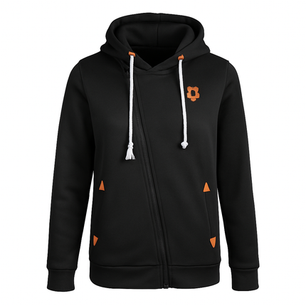 Women\'s Full Zip-up Brushed Inner Hoodie Sweatshirt