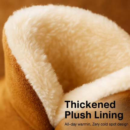 Women Ladies Snow Boots Super Soft Fabric Mid-Calf Winter Shoes Thickened Plush Warm Lining Shoes w/ Anti-slip Rubber Base Bowknot