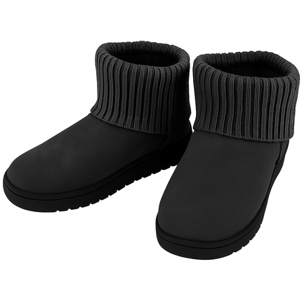 Women Snow Boots Suede Mid-Calf with Knit Lining