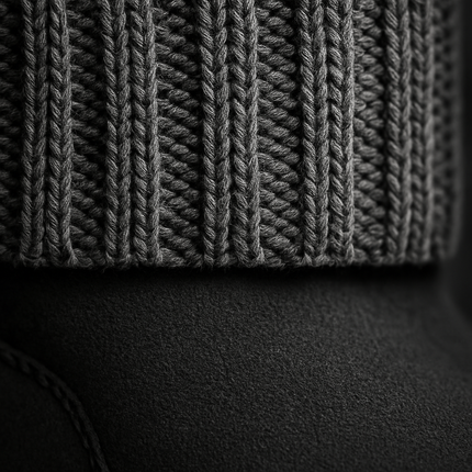Women Snow Boots Suede Mid-Calf with Knit Lining