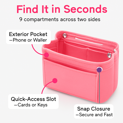 Felt Handbag Insert Organizer for Purses and Totes