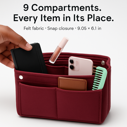 Felt Handbag Insert Organizer for Purses and Totes