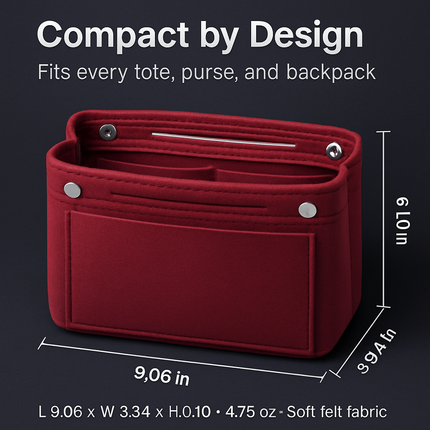 Felt Handbag Insert Organizer for Purses and Totes