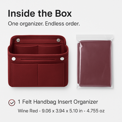 Felt Handbag Insert Organizer for Purses and Totes