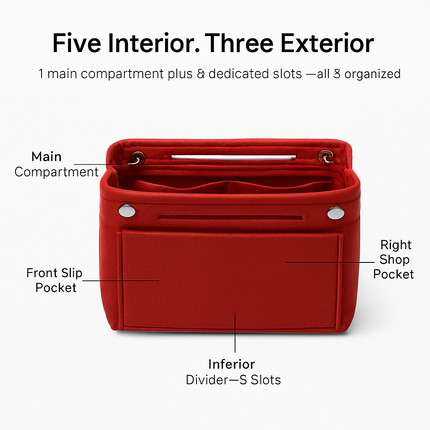 Felt Handbag Insert Organizer for Purses and Totes