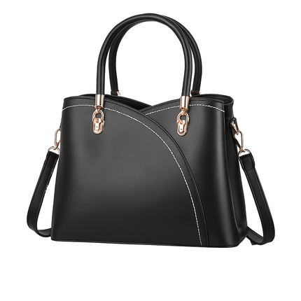Chic Tote Bag for Women - White Leather Satchel & Crossbody