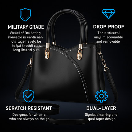Chic Tote Bag for Women - White Leather Satchel & Crossbody