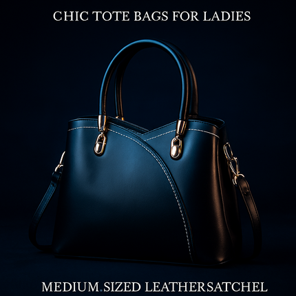 Chic Tote Bag for Women - White Leather Satchel & Crossbody