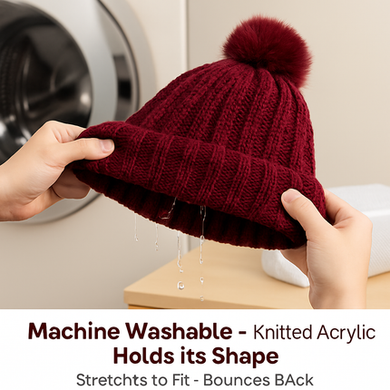 Winter Beanie Hat Scarf Set for Women - Warm Knit 2-in-1