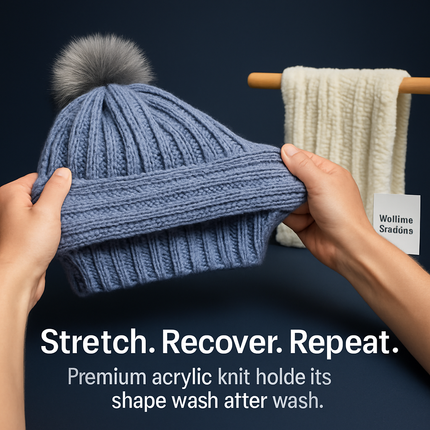 Winter Beanie Hat Scarf Set for Women - Warm Knit 2-in-1