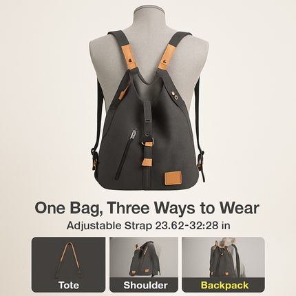 Ladies Canvas Tote Bag with Adjustable Shoulder Strap