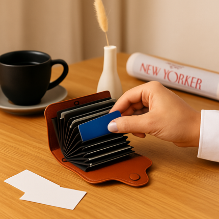 Credit Card Holder Wallet with Snap Closure