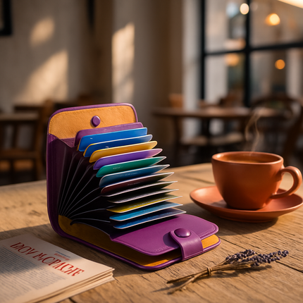 Credit Card Holder Wallet with Snap Closure