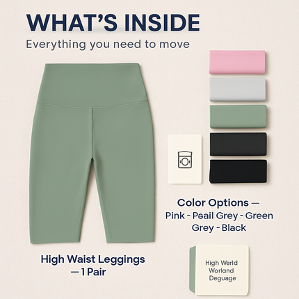 Women's High Waist Leggings with Tummy Control