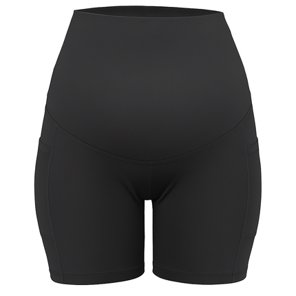 Maternity Shorts Seamless Pregnancy Yoga with Pockets