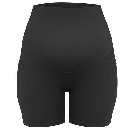 Maternity Shorts Seamless Pregnancy Yoga with Pockets
