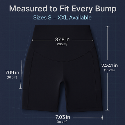 Maternity Shorts Seamless Pregnancy Yoga with Pockets