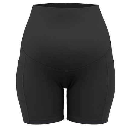 Maternity Shorts Seamless Pregnancy Yoga with Pockets