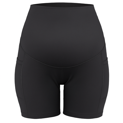 Maternity Shorts Seamless Pregnancy Yoga with Pockets