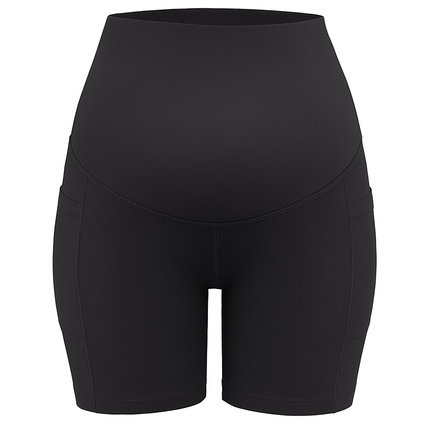 Maternity Shorts Seamless Pregnancy Yoga with Pockets