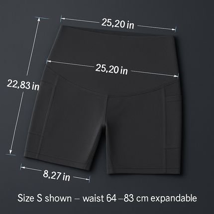 Maternity Shorts Seamless Pregnancy Yoga with Pockets