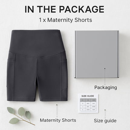 Maternity Shorts Seamless Pregnancy Yoga with Pockets