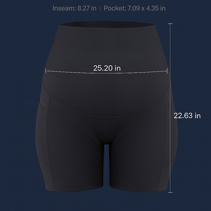 Maternity Shorts Seamless Pregnancy Yoga with Pockets