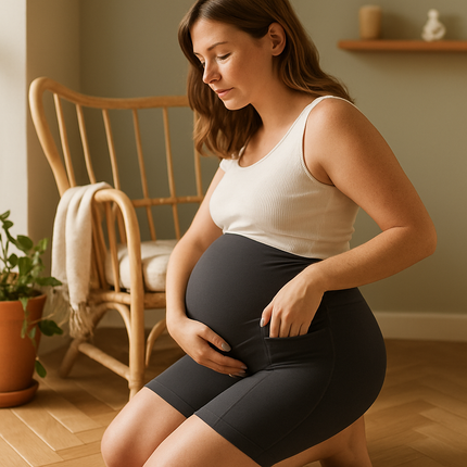Maternity Shorts Seamless Pregnancy Yoga with Pockets