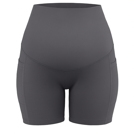 Maternity Shorts Seamless Pregnancy Yoga with Pockets